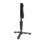3 Legged Thing Legends Alana Carbon Fibre Monopod with Docz Foot Stabilizer - Travel-Friendly Monopod for Cameras and Video Gear