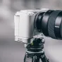 White Falcam F22 & F38 & F50 Quick Release Bottom Plate for Sony ZV-E1 camera with multiple attachment points and wrist hole
