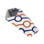Self-adhesive reusable cloth wrap for cameras and tech gear featuring a retro design