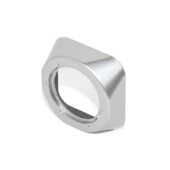 Silver JJC Olympus LH-40S lens hood for M.Zuiko lenses, protecting against lens flare and overexposure