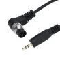 JJC JF-G Remote Cable B для Nikon - Скрученный кабель с серебряным разъемом и аудиоразъемом 3,5 мм