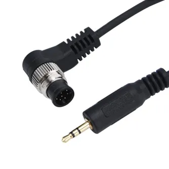 JJC JF-G Remote Cable B для Nikon - Скрученный кабель с серебряным разъемом и аудиоразъемом 3,5 мм