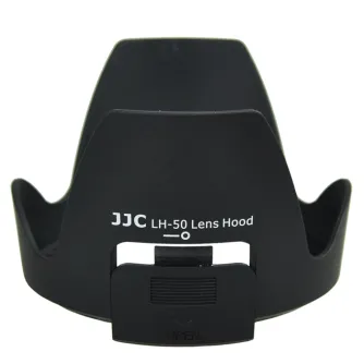 JJC HB-50 Nikon бленда LH 50 для объектива AF-S 28-300mm F/3.5-5.6G VR ED - Черная бленда с белым текстом и механизмом защёлки