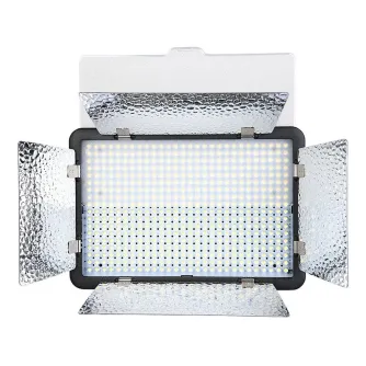 Godox LED 500LR-C Bikrāsu videolampa ar barn door - Profesionāls 2900 lūmena apgaismojuma panelis fotografijai un videomateriāliem