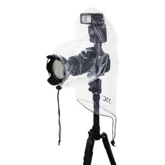 JJC Ri-SF Raincover for SLR Cameras, 25cm, 16cm, 21.5g - Transparent rain cover for SLR cameras, protects against rain, dust, and mud, includes 2 covers, 2-year warranty