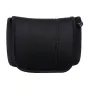 JJC OC-MC0BK Neoprene Camera Cover - Black protective cover for DSLR or mirrorless cameras with lenses up to 142mm, featuring Velcro closure and elastic neoprene material