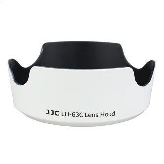 JJC LH-63C Lens Hood for Canon EF-S 18-55mm F/3.5-5.6 STM - White lens hood with protective design