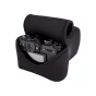 JJC Neoprene Camera Pouch OC-F3BK - Protective camera case with Velcro closure and internal strap for secure attachment.