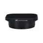 Навес для объектива JJC LHP-1II для Sony, черного цвета с текстом 'JJC LH-LHP1II Lens Hood' на белом фоне, прямоугольной формы с закругленными краями и текстурированной внутренней поверхностью.