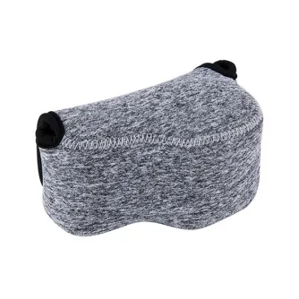 JJC Neoprene Camera Pouch OC-S1BG - Protective camera cover with Velcro flap and elastic fit