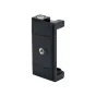 JJC Smart Phone Clip SPC-1A Black - Secure smartphone mount with adjustable length and cold shoe mount for tripods or selfie sticks