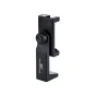 JJC Smart Phone Clip SPS-1A Black - Secure smartphone mount for selfie sticks and tripods with adjustable length from 56mm to 105mm and cold shoe for accessories.