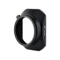 JJC LH-JX100FII lens hood for Fujifilm compact cameras - black, durable aluminum lens hood with matte finish and adjustable angle knob.
