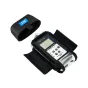 JJC HRP-H4N Handy Recorder Pouch ar Zoom H4N Pro, atvērts maisiņš, jostas cilpa, montāžas piedurkne un mikrofona vāciņš