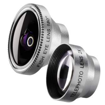 For smartphones - mantona Set Fisheye and Tele Lens for iPhone - quick order from manufacturer