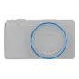 Blue lens decoration ring for Ricoh GR III camera, enhancing style and lens protection