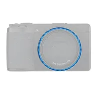 Zils objektīva dekoratīvais gredzens Ricoh GR III kamerai, uzlabojot stilu un objektīva aizsardzībuZils objektīva dekoratīvais gredzens Ricoh GR III kamerai, uzlabojot stilu un objektīva aizsardzību