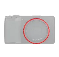 Red lens decoration ring for Ricoh GR III camera, enhancing style and lens protectionRed lens decoration ring for Ricoh GR III camera, enhancing style and lens protection