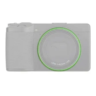 Green lens decoration ring for Ricoh GR III camera