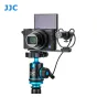 JJC HG-CB1 Cold Shoe Extension Bracket with microphone attached for vlogging