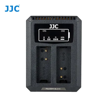JJC Panasonic DCH-BLG10 USB Dual Battery Charger (DMW-BLG10/DMW-BLE9, Leica 