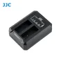 JJC USB divu bateriju lādētājs Panasonic DMW-BLG10/DMW-BLE9 - ātra uzlāde ar divām vietām un USB jaudas saderību