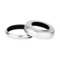 JJC LH-JX100VII Fujifilm lens hood with adapter ring for X100 series cameras, silver finish, protects against light flares and lens damage