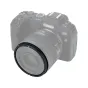 Black lens hood for Canon RF 35mm F/1.8 Macro Is STM lens, prevents lens flare and protects the front element.