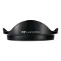 JJC LH-RF1535F28 lens hood - Tulip-shaped design, matte black finish, engraved with 'JJC LH-RF1535F28', prevents lens flare, made of durable plastic.