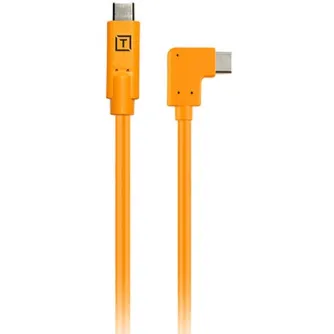 Data Cables - Tether Tools USB-C to Right Angle USB-C 50cm Straight to Right Orange CUCRTC1-ORG - quick order from manufacturer