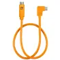 Datu Kabeļi - Tether Tools USB-C to Right Angle USB-C 50cm Straight to Right Orange CUCRTC1-ORG - ātri pasūtīt no ražotāja