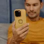 Peak Design Everyday Fabric Case V2 for Apple iPhone 15 Pro Max featuring a slim 2.4mm profile, rubberized bumper, and camera cutout.