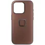 Peak Design Apple iPhone 15 Pro Max Everyday Fabric Case V2 with magnetic SlimLink attachment, redwood color