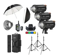 Studijas zibspuldžu komplekti - Godox QT400IIIM D Trio Studio Kit - ātri pasūtīt no ražotājaStudijas zibspuldžu komplekti - Godox QT400IIIM D Trio Studio Kit - ātri pasūtīt no ražotāja