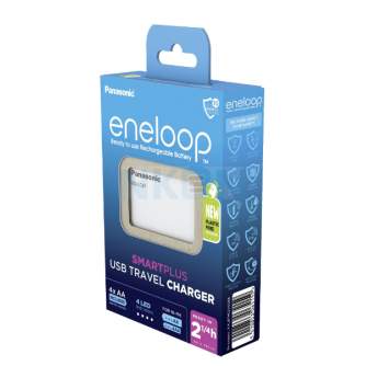 Baterijas, akumulatori un lādētāji - Panasonic Eneloop BQ-CC87E USB battery charger + 4 AA Eneloop - ātri pasūtīt no ražotāja