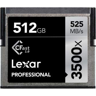 Atmiņas kartes - LEXAR PRO 3500X CFAST (VPG-130) R525/W445 512GB - быстрый заказ от производителя