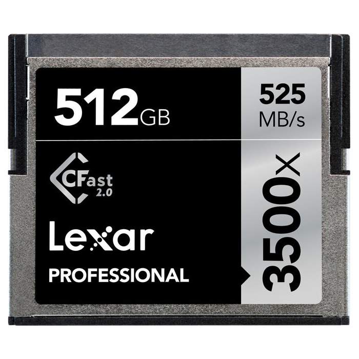 Memory Cards - LEXAR PRO 3500X CFAST (VPG-130) R525/W445 512GB - quick order from manufacturer