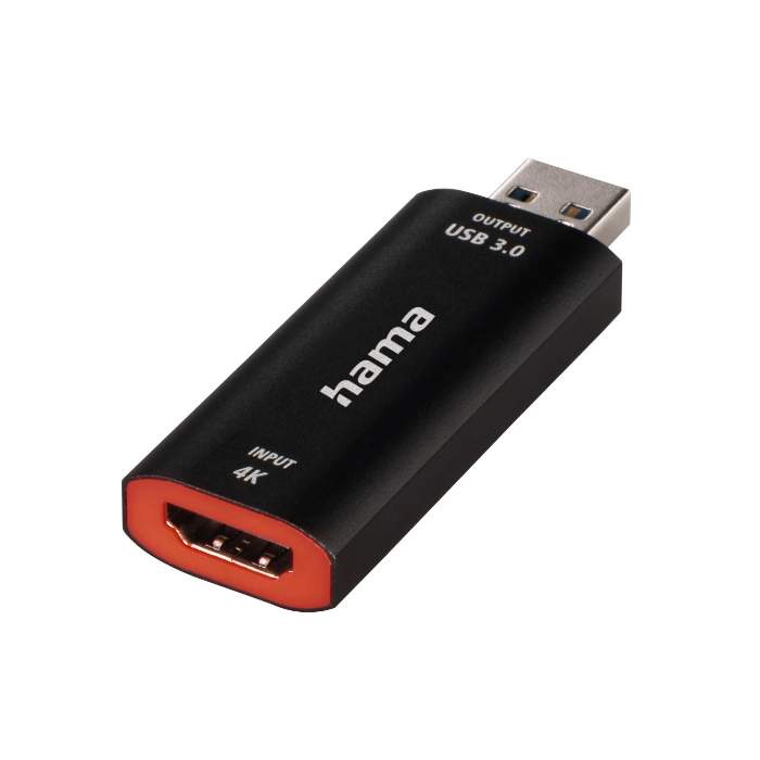 Streaming, Podcast, Broadcast - Hama Video Recording Stick, USB Plug - HDMI™ Socket, 4K - buy today in store and with delivery