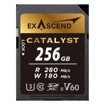 Exascend Catalyst UHS-II SD card, V60, 256GB EX256GSDV60