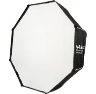 Nanlite Octagonal Softbox for Mixpanel 150 - Folded view with white interior and black edgesNanlite Octagonal Softbox for Mixpanel 150 - Folded view with white interior and black edges