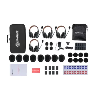 Wireless Audio Systems - Hollyland Solidcom C1 Pro - 4S-DH (4x Double-Ear Headset) SOLIDCOM C1 PRO-4S-DH - quick order from manufacturer
