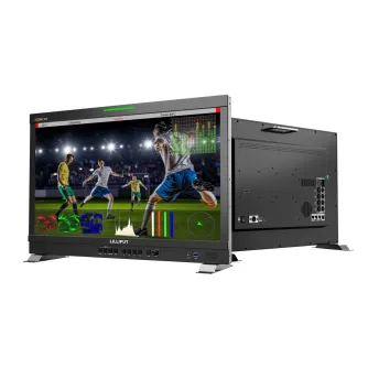 Монитор Lilliput Q23 8K с HDR и 3D LUT, отображающий футбольный матч с техническими наложениями