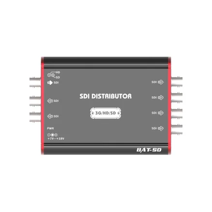 Lumantek 1x6 SDI Distributor 31229 BAT-SD - Reclocked Outputs, 3G/HD/SD-SDI, Low Power
