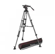Photo Tripods - Manfrotto 608 Nitrotech Fluid Head with 645 FAST Twin Carbon Fiber Tripod System and Bag - quick order from manufacturerPhoto Tripods - Manfrotto 608 Nitrotech Fluid Head with 645 FAST Twin Carbon Fiber Tripod System and Bag - quick order from manufacturer
