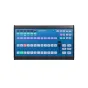 Skaarhoj Air Fly Controller for vMix Systems - Close-up of a blue desktop controller featuring RGB metering LEDs and a transition fader.