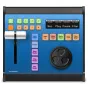 Skaarhoj Time Spin replay controller with jog-shuttle wheel, OLED display, and speed control for video mixing