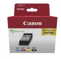 Printer cartridges - Canon ink cartridge CLI-581 C/M/Y/BK Multipack, black/yellow/cyan/magenta 2103C007 - quick order from manufacturerPrinter cartridges - Canon ink cartridge CLI-581 C/M/Y/BK Multipack, black/yellow/cyan/magenta 2103C007 - quick order from manufacturer