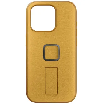 Peak Design Everyday Loop Case for Apple iPhone 15 featuring magnetic SlimLink™ technology, a slim 2.4mm profile, rubberized bumper, and a deployable finger loop for a secure grip.