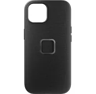 Peak Design Everyday Fabric Case for iPhone 15 Pro Max with SlimLink™ magnetic attachment point, featuring a camera cutout and rubberized bumper.Peak Design Everyday Fabric Case for iPhone 15 Pro Max with SlimLink™ magnetic attachment point, featuring a camera cutout and rubberized bumper.
