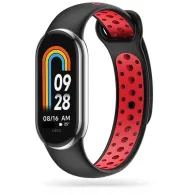 Vairs neražo - Tech-Protect watch strap SoftBand Xiaomi Smart Band 8, black/redVairs neražo - Tech-Protect watch strap SoftBand Xiaomi Smart Band 8, black/red